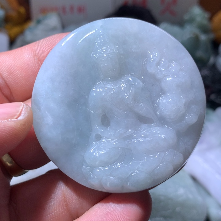 翡翠未镶嵌颈饰保真天然a货翡翠