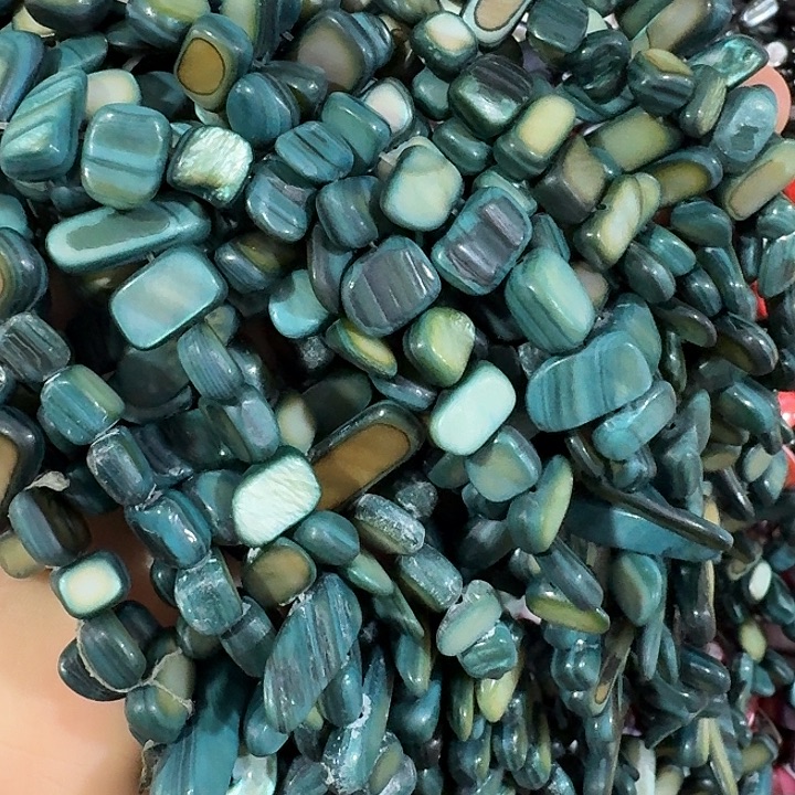 玛瑙/玉髓合金珠宝半成品3号绿色2条