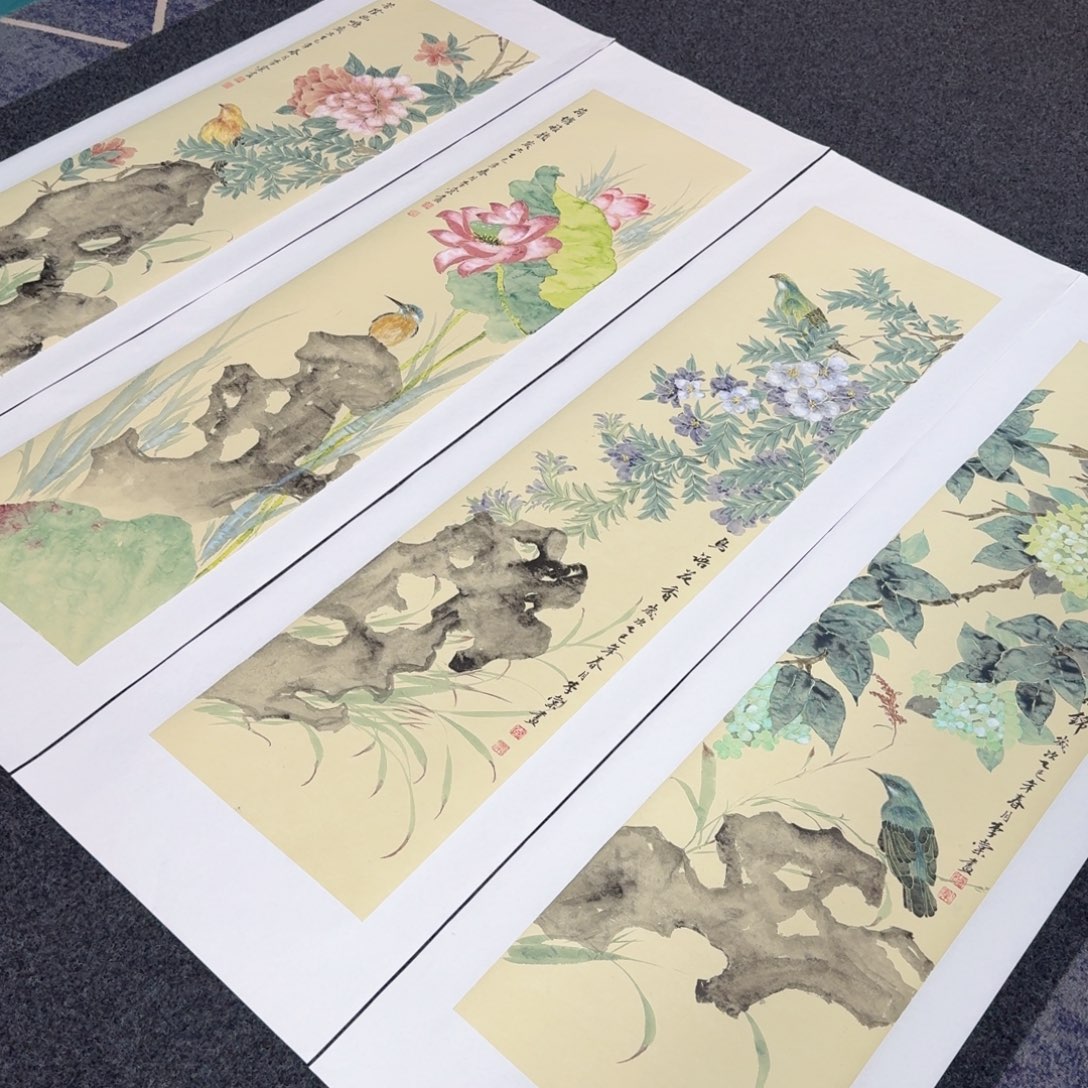 国画国画作品山水花鸟纯手绘