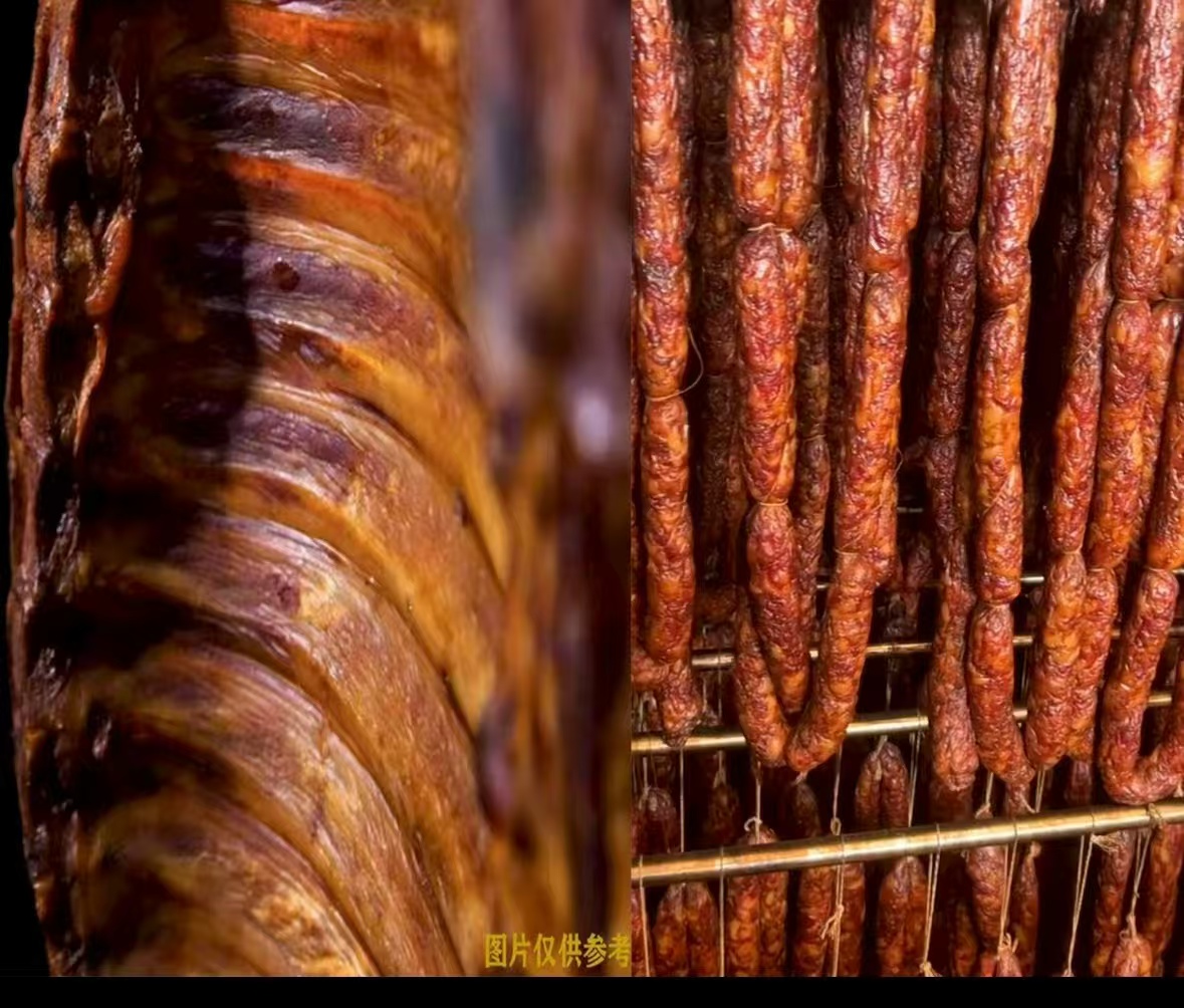 买两斤腊骨送1斤腊肠到手3斤混合装默认切断骨发货