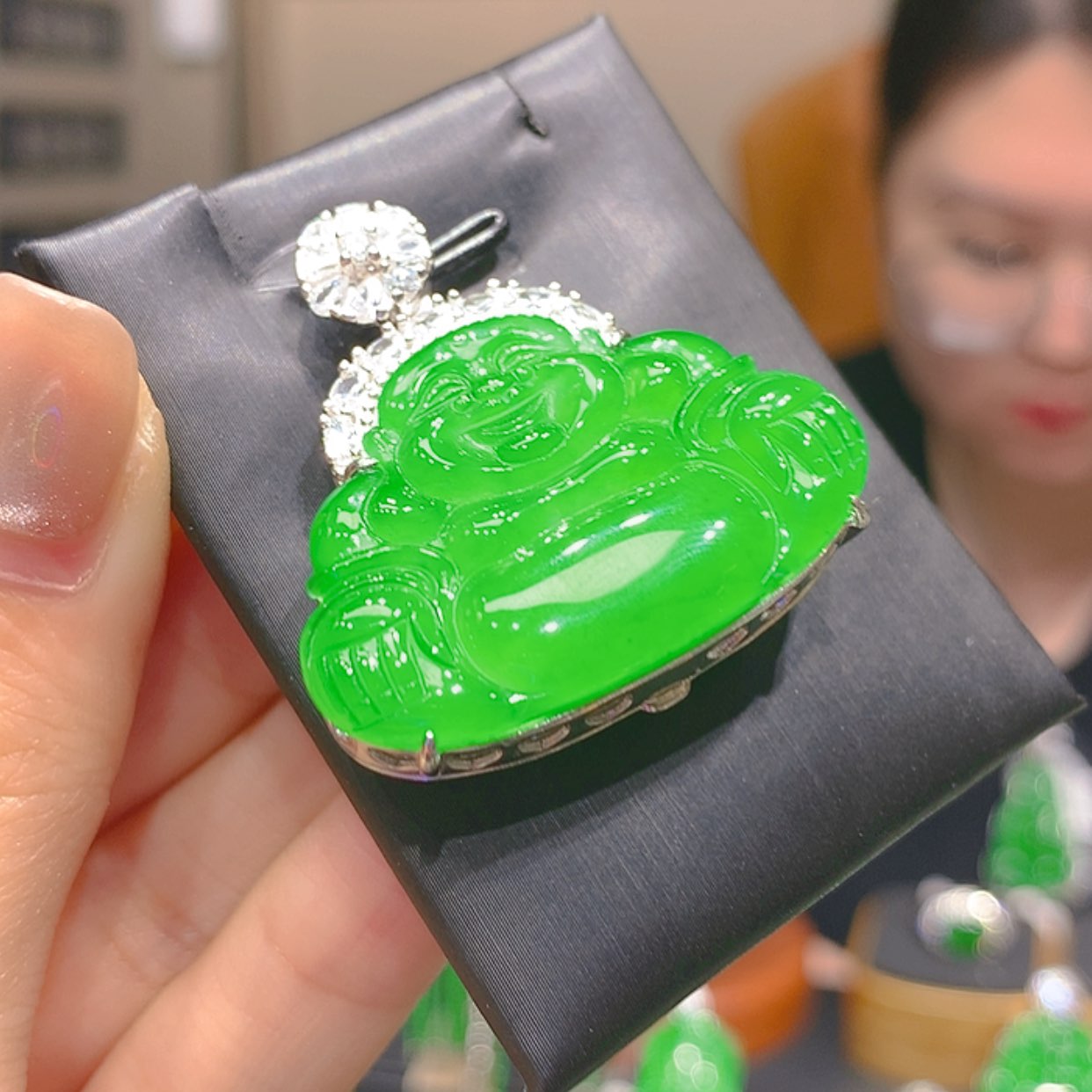 【闪购商品】翡翠银S925镶嵌颈饰7柒姐