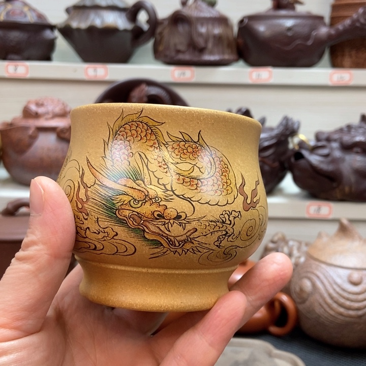 宜兴紫砂原矿紫砂手工主人杯