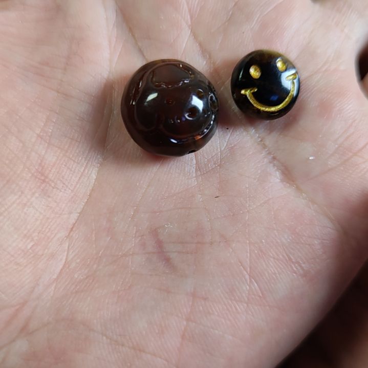 琥珀裸石未镶嵌根珀二组两个一起拍