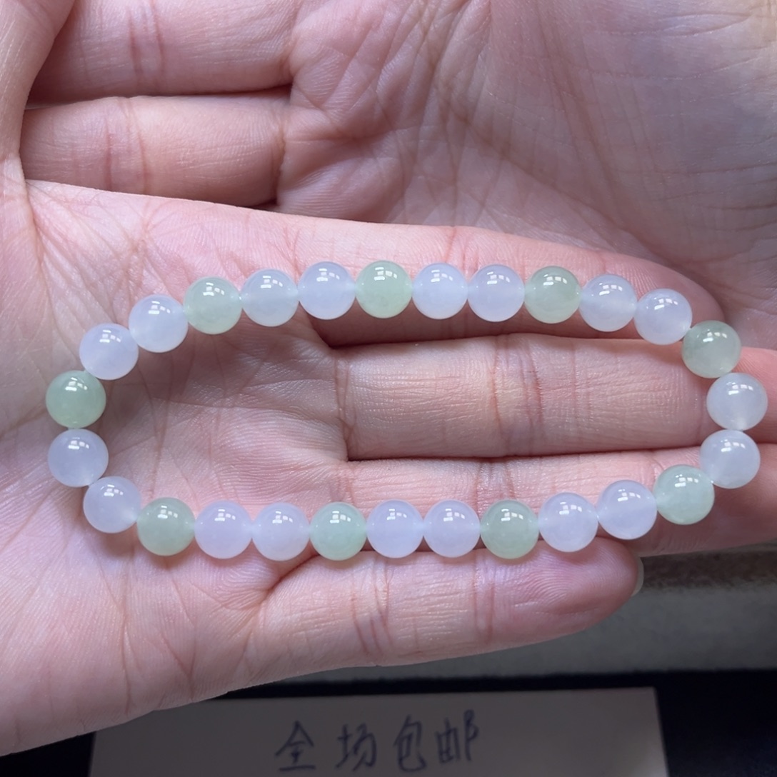 翡翠未镶嵌手链缅甸翡翠卡6.9