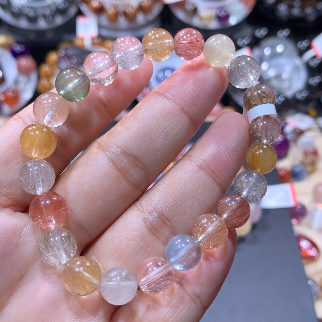 手链水晶未镶嵌彩兔毛8.6mm