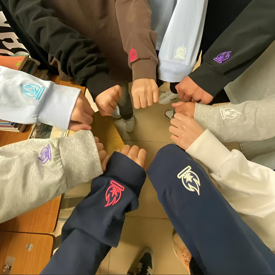 火苗火焰长袖卫衣刺绣贴diy材料包卫衣秋季送朋友情侣礼物车用品