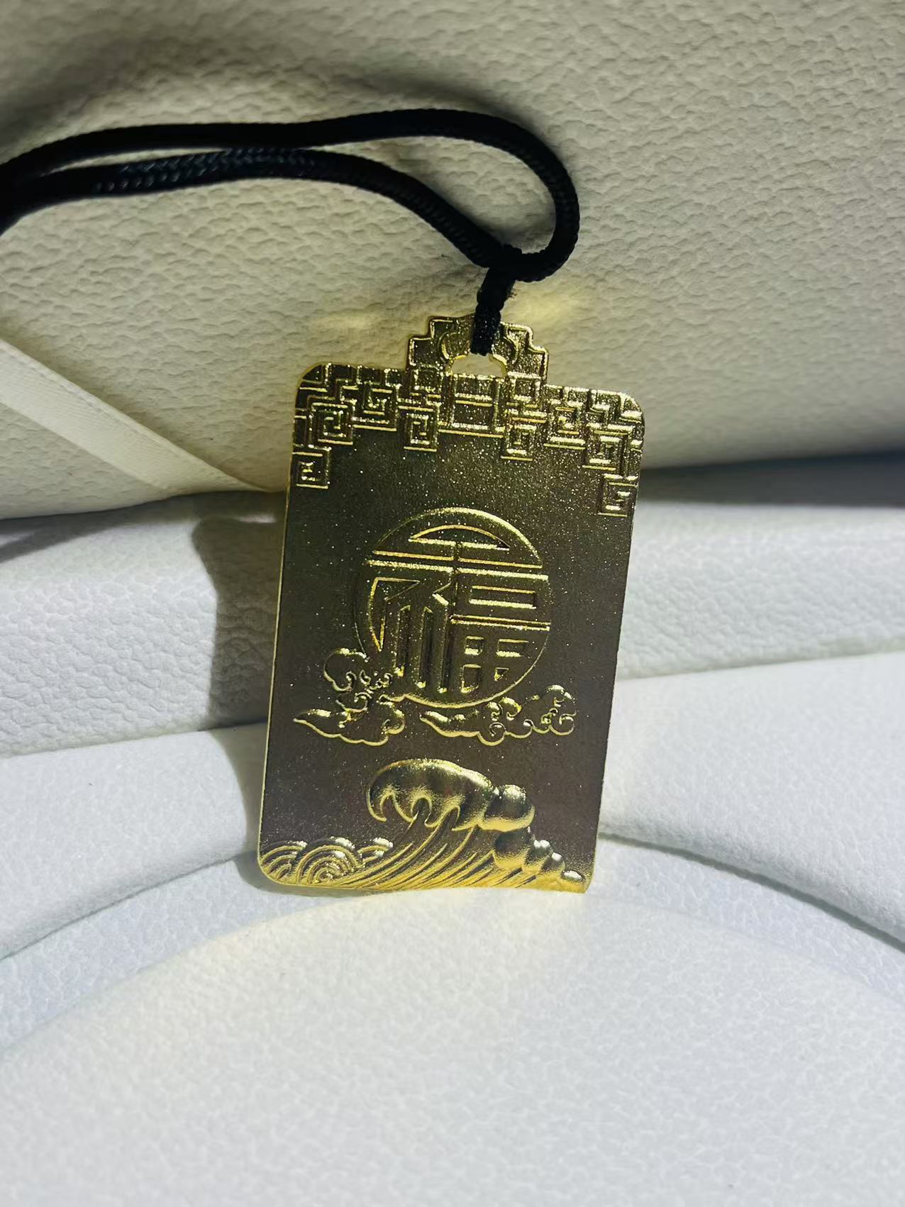 吊坠足银  [高级定制]    古法无事牌吊坠0269