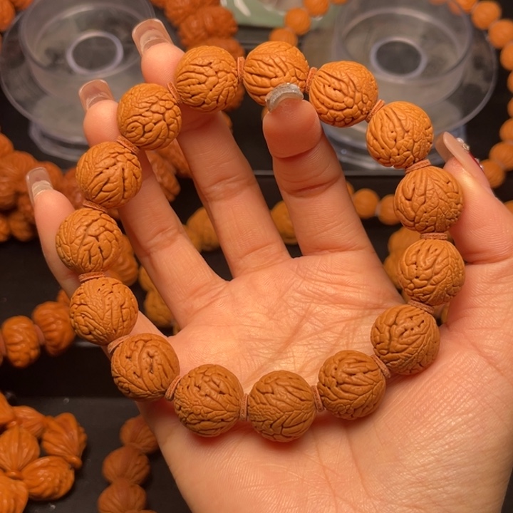 桃核手串绣球手串（12号链接）