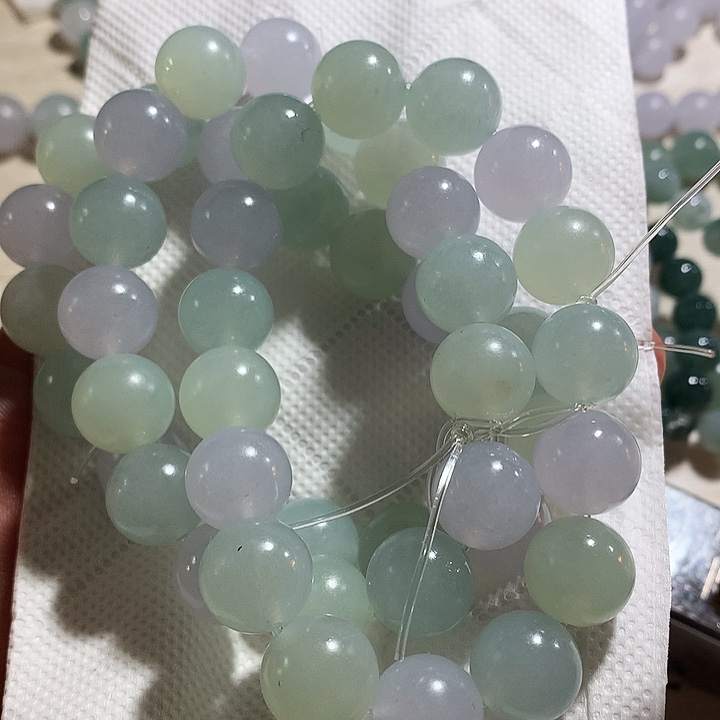 定制翡翠未镶嵌天然翡翠手串