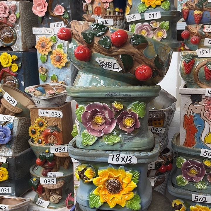 粗陶材质多肉花盆