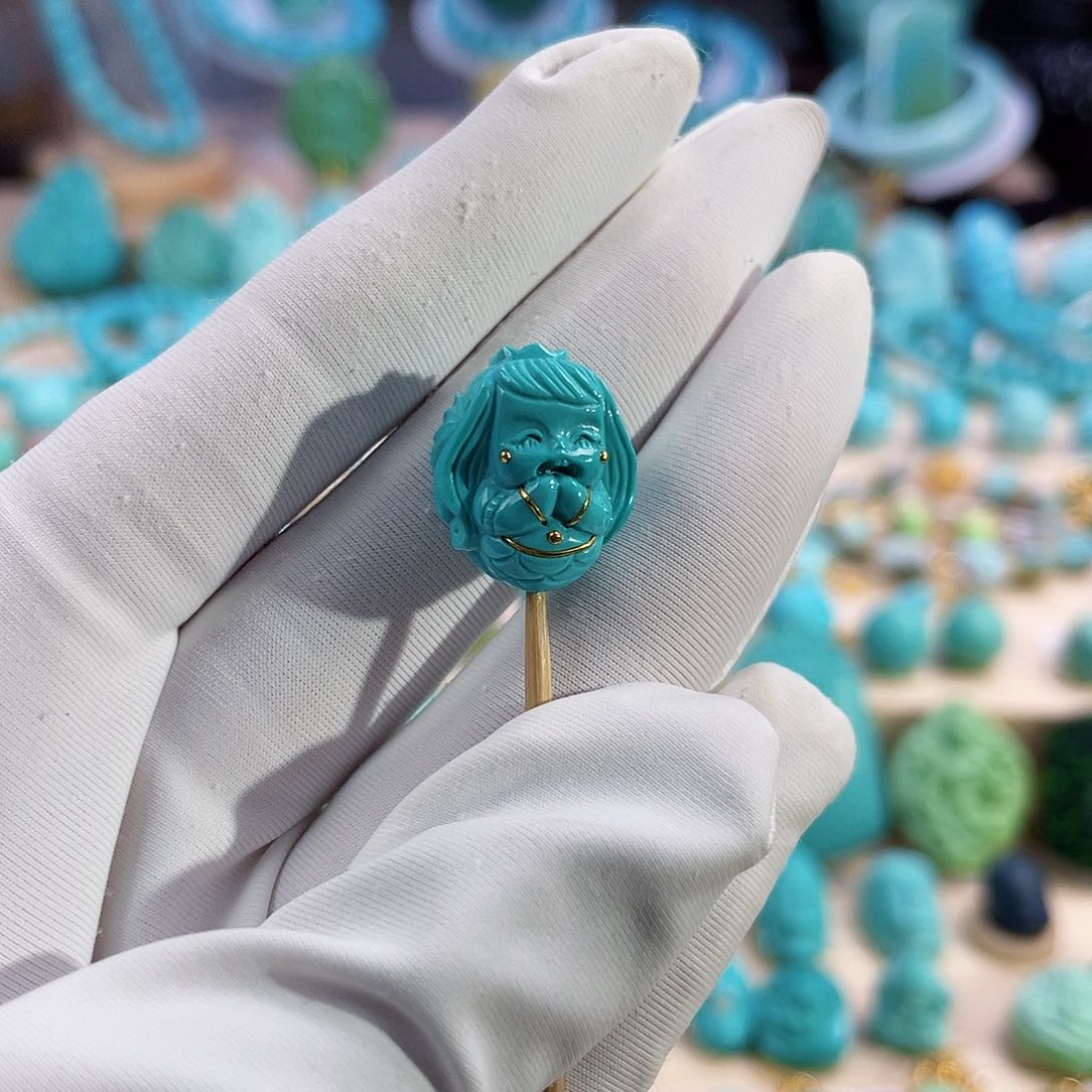 绿松石珠宝奇石未镶嵌