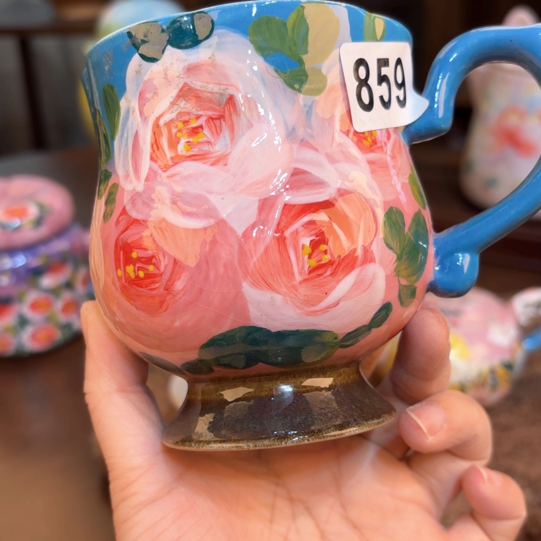 景德镇手绘高温釉下彩陶瓷茶具