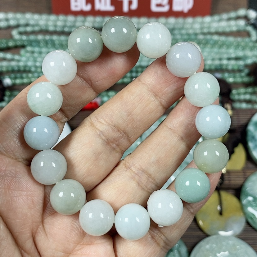 【闪购商品】翡翠颈饰未镶嵌玉手链翡翠玉卡12.5