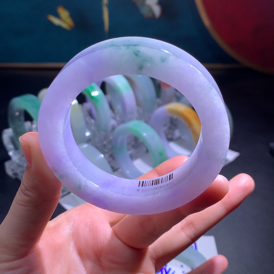 未镶嵌莫奈紫罗兰定制翡翠