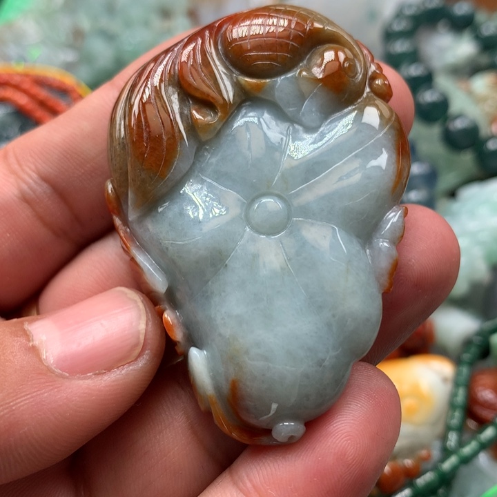 翡翠颈饰未镶嵌保真天然a货翡翠