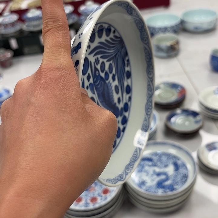 瓷片青花鱼藻大胡乘景德镇