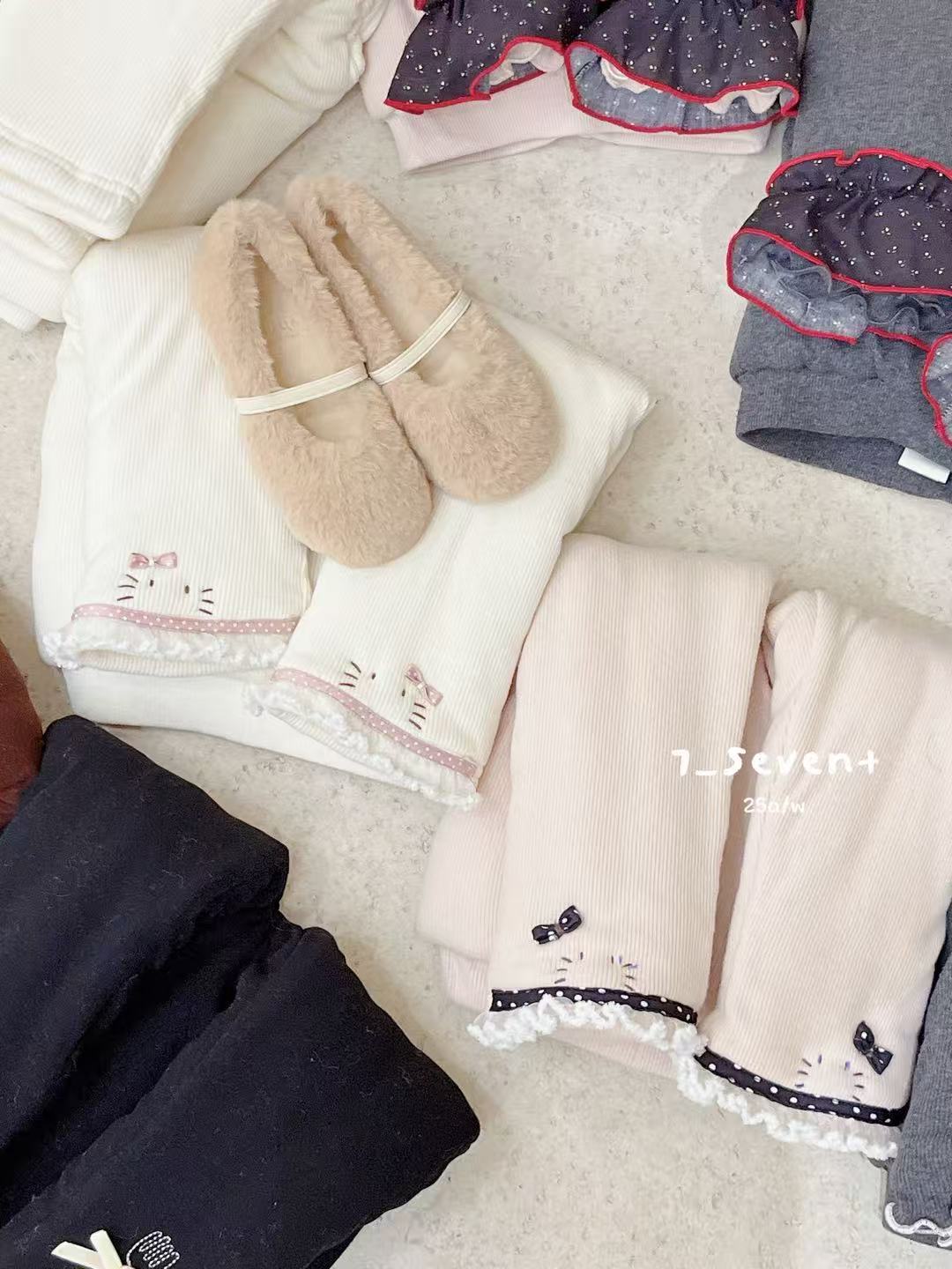 2025冬季新款女童A类羊绒蚕丝加厚蚕丝棉打底裤9420