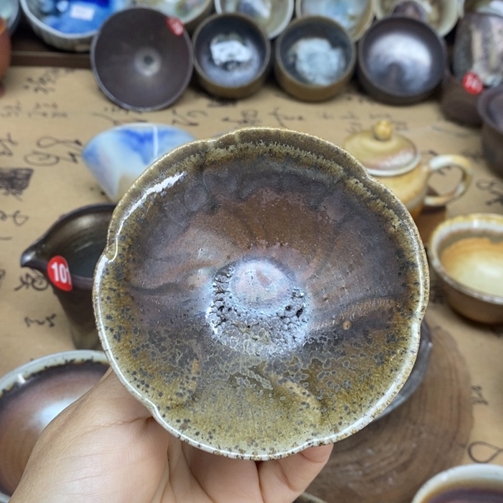 杯子陶全手工纯柴烧裸烧茶杯