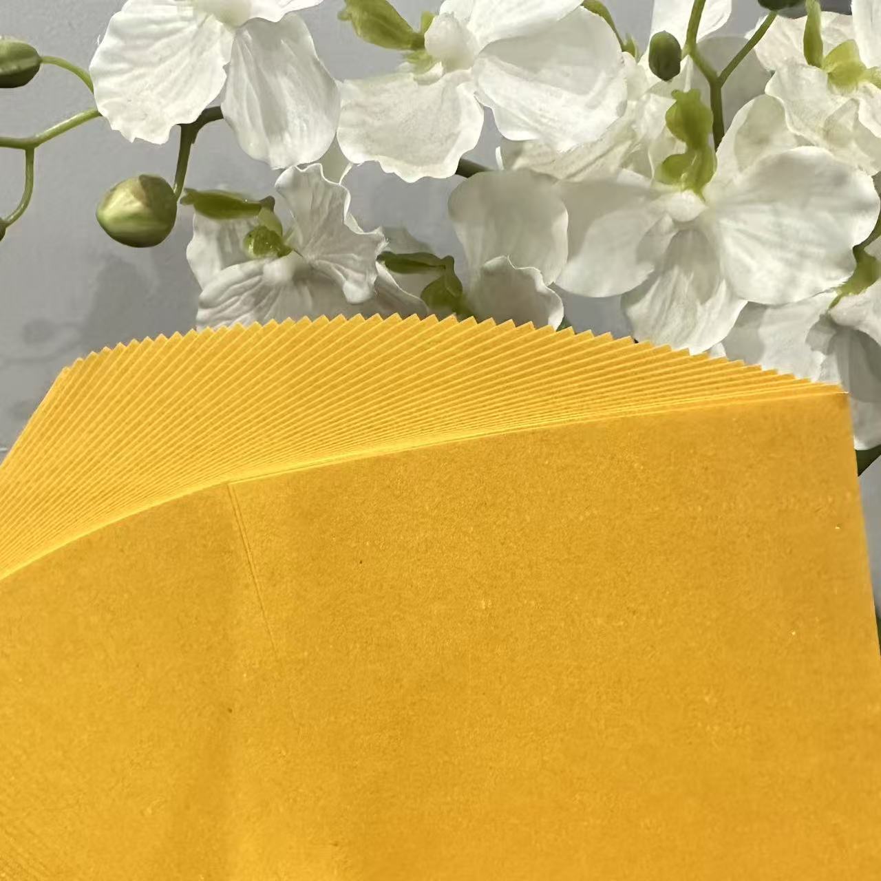 20*20双面加厚传统手工折纸送袋子金色铁丝