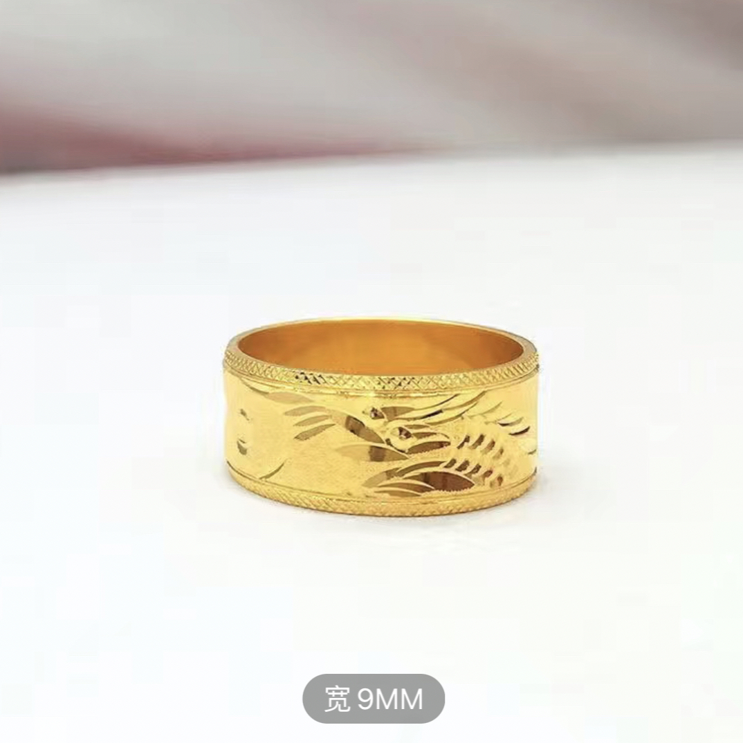 合金戒指 龙纹闭口戒指男士指环