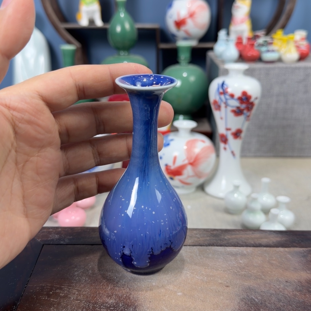 陶瓷手工小花器摆件
