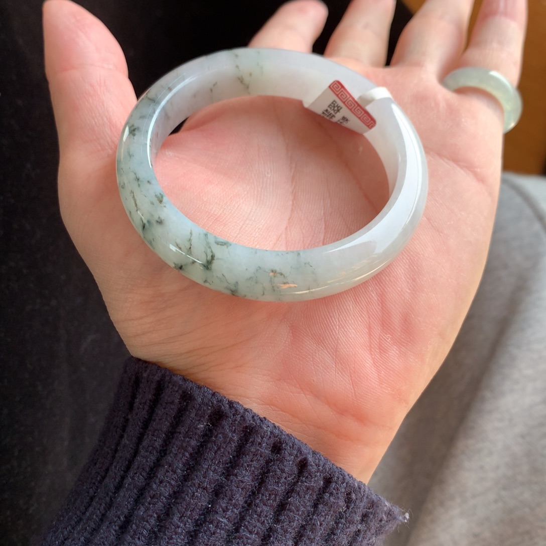 翡翠未镶嵌手镯40号56.8