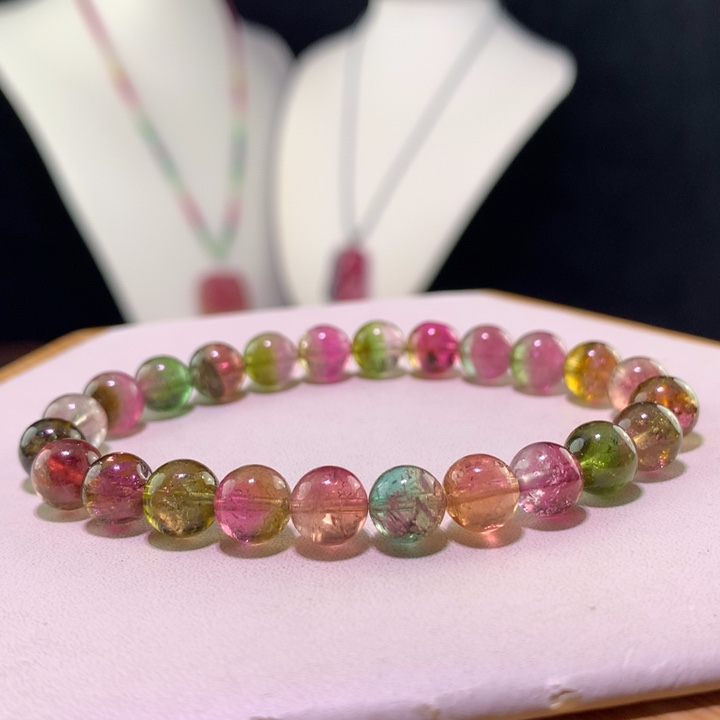 双色碧玺手链未镶嵌