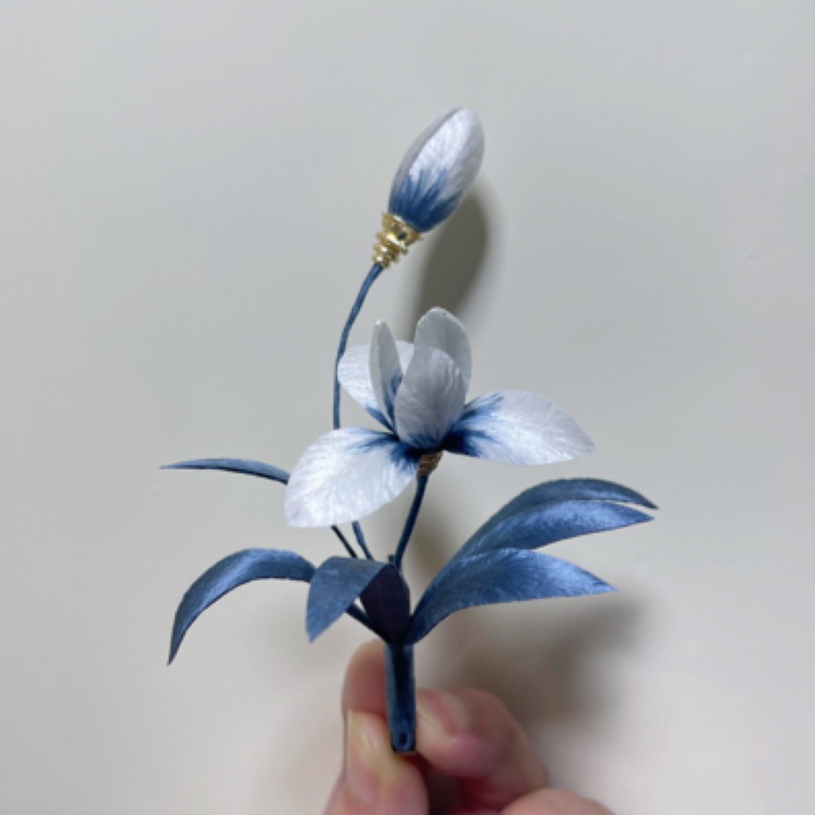 龙跃手作  兰花绒花