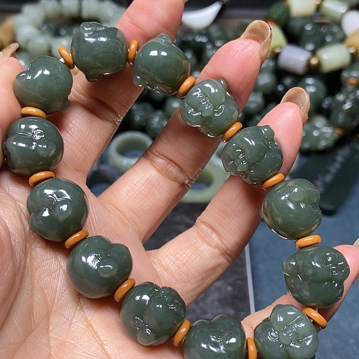 和田玉手串未镶嵌