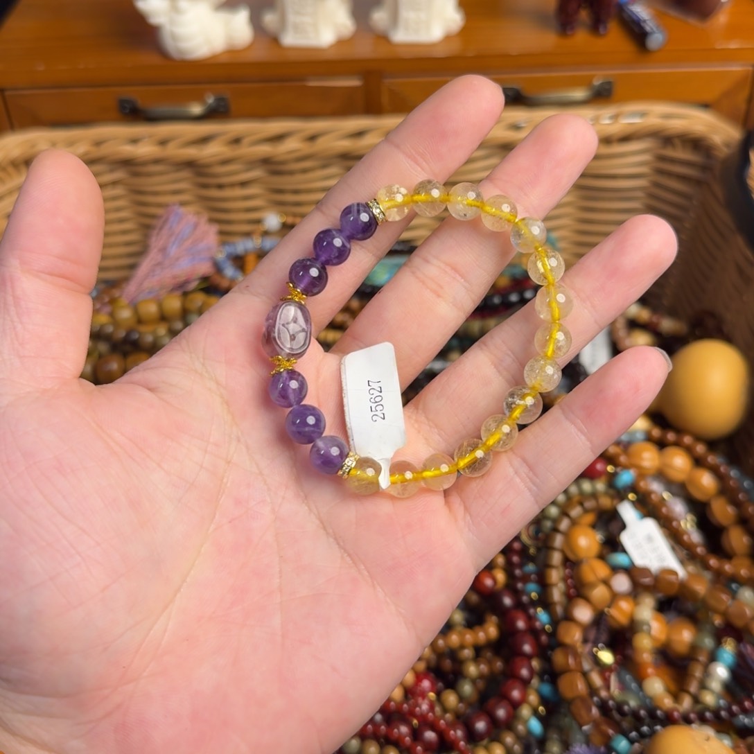 水晶手链未镶嵌黄色