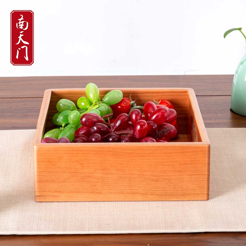 （小巧型托盘）南天门  北美红樱桃四方盒小托盘钥匙盒23*21*8高