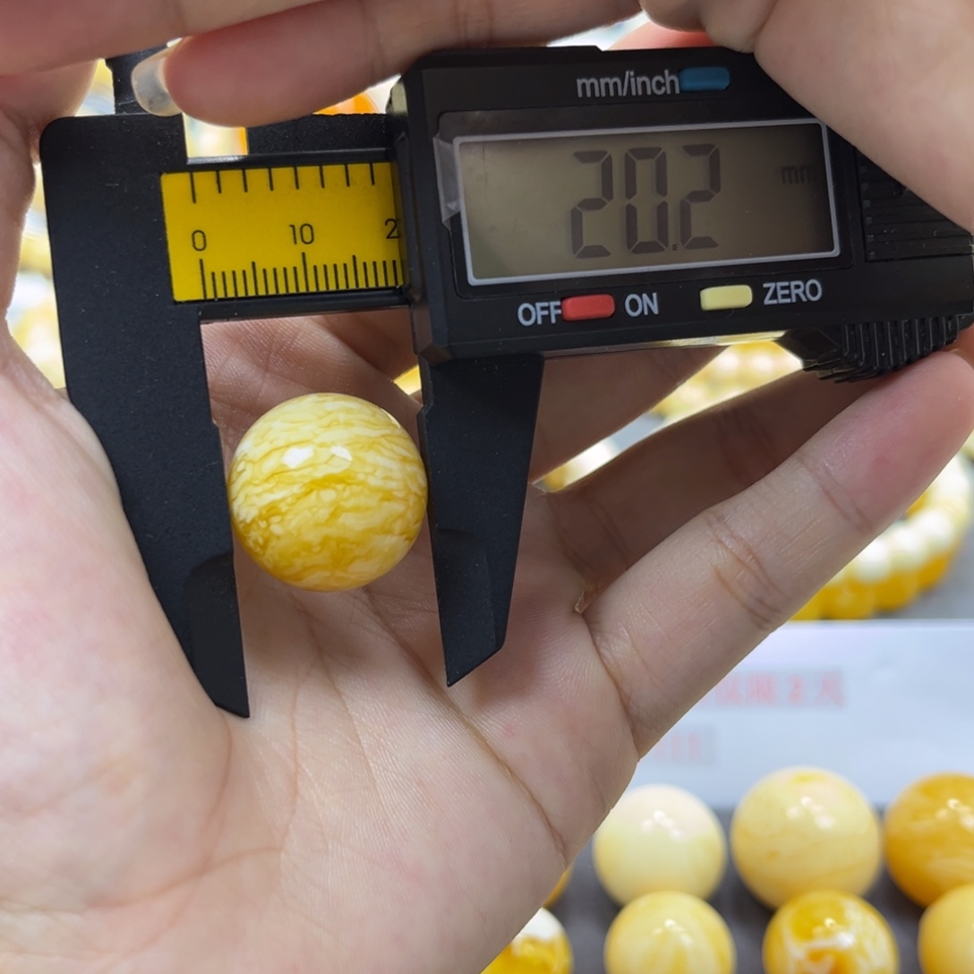 琥珀未镶嵌手串单珠圆珠