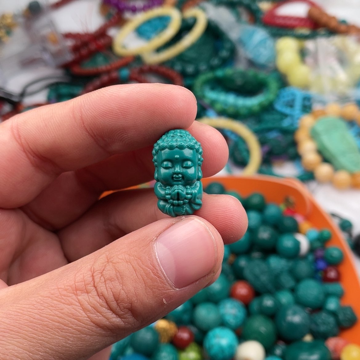 【闪购商品】琉璃非金属宝宝佛13×24一个