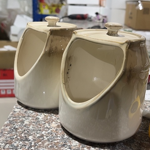 微瑕，不能明火，口径14储物2个针孔气泡