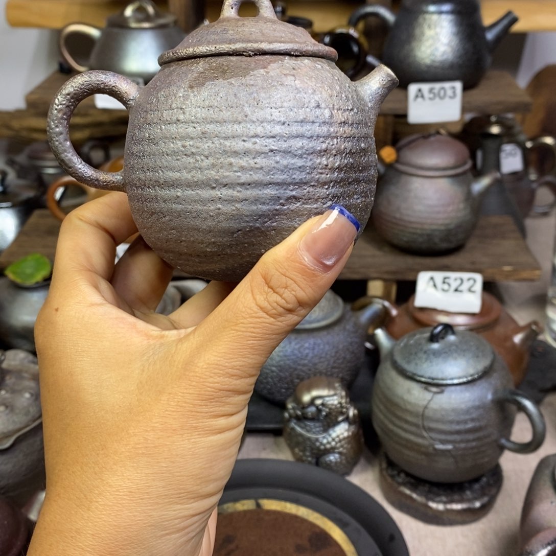 建水紫陶柴烧茶壶