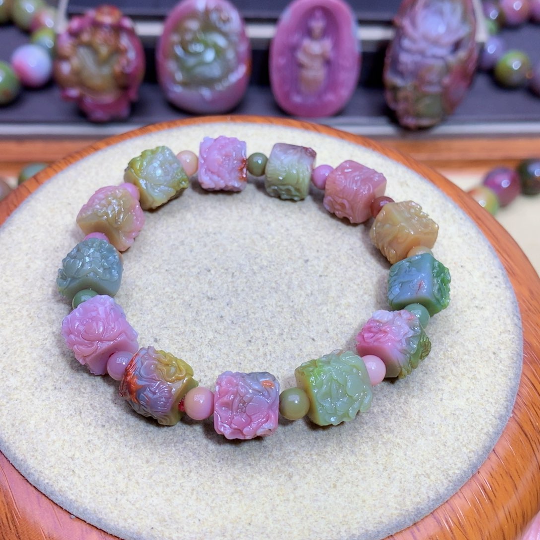 玛瑙手链未镶嵌盐源