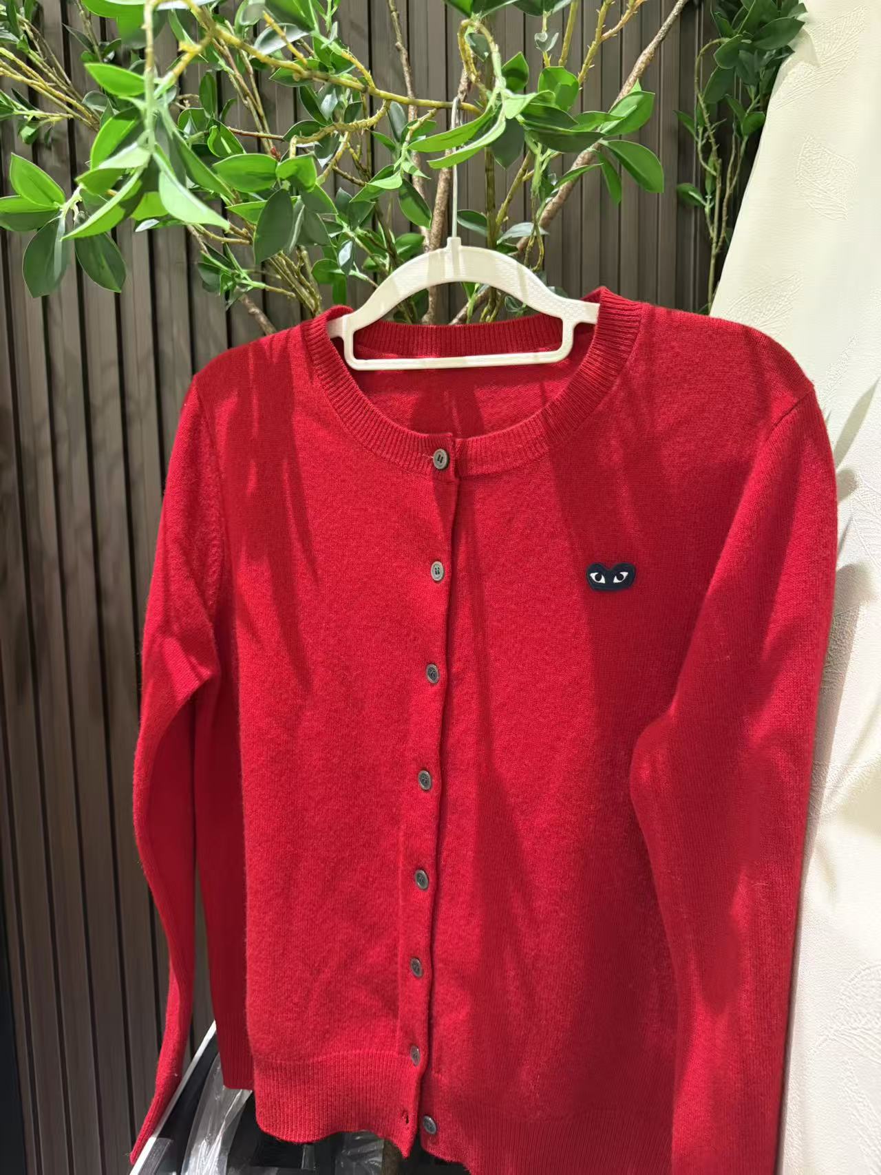 新年红针织毛衣开衫