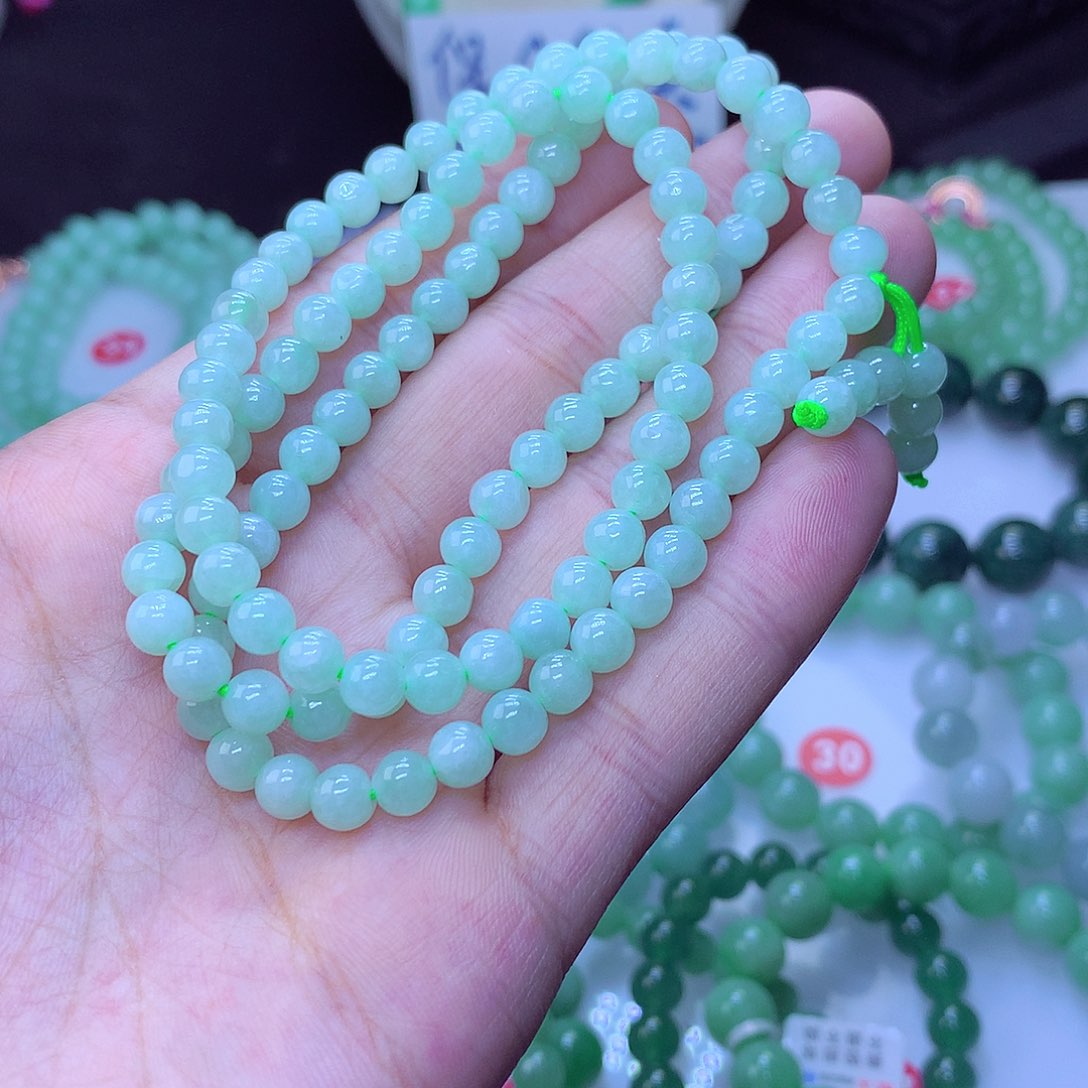 翡翠毛衣链未镶嵌