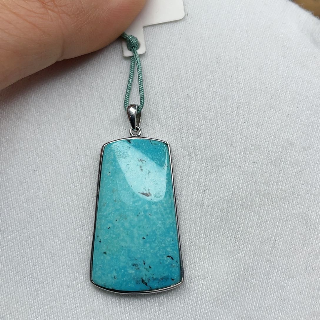 绿松石珠宝奇石银S925镶嵌