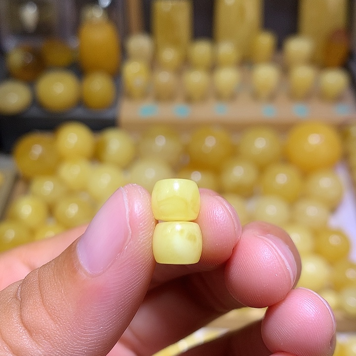 裸石蜜蜡未镶嵌天然俄料白花蜜蜡精工直切8