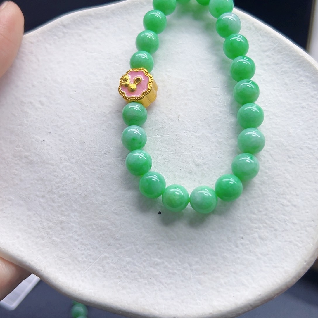 翡翠手链未镶嵌天然缅料A货一件