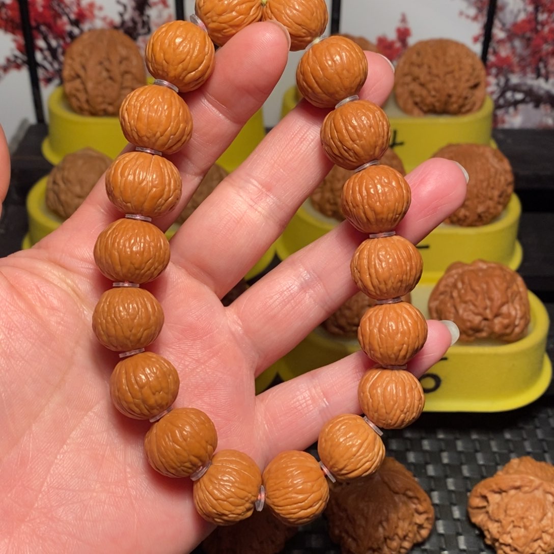 文玩核桃把件1.6尺凤羽手串