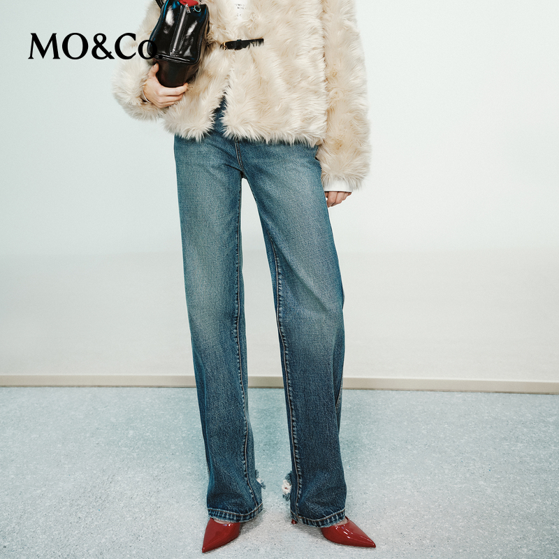 【陈大可专属】MOCO牛仔裤RECTO设计师联名冬高腰破洞MBD4JEN025