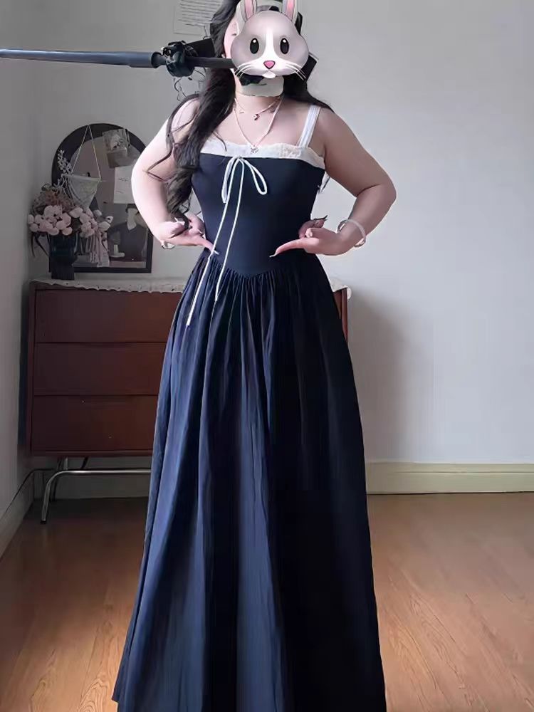 吊带裙夏季吊带长裙拼接吊带裙2527