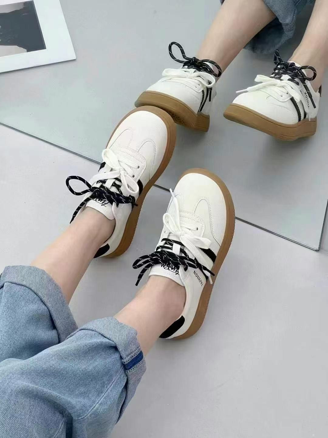 直播间以扣号为准真皮小白鞋