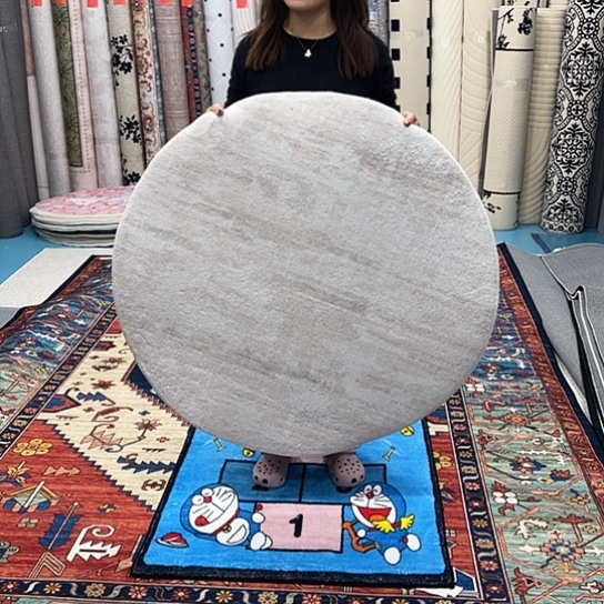 混纺加厚棉布底仿羊绒直径二米圆全新特价福利