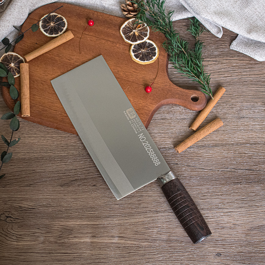 超渐薄鱼生刀440C中式切片刀菜刀实木手柄锋利硬度切丝61HRC超快