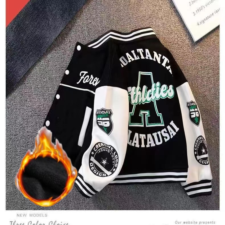 【加绒/不加绒】男童外套春秋冬款洋气帅气中大童宝宝棒球服上衣潮