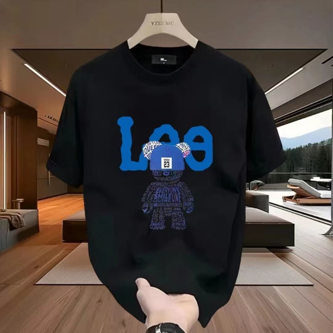 宽松圆领半袖上衣印花T恤时尚夏季休闲韩版潮流ins百搭情侣