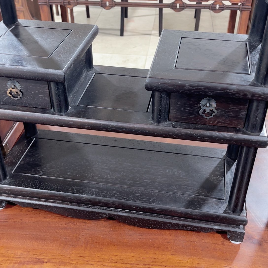 酸枝木福*紫檀小博古架